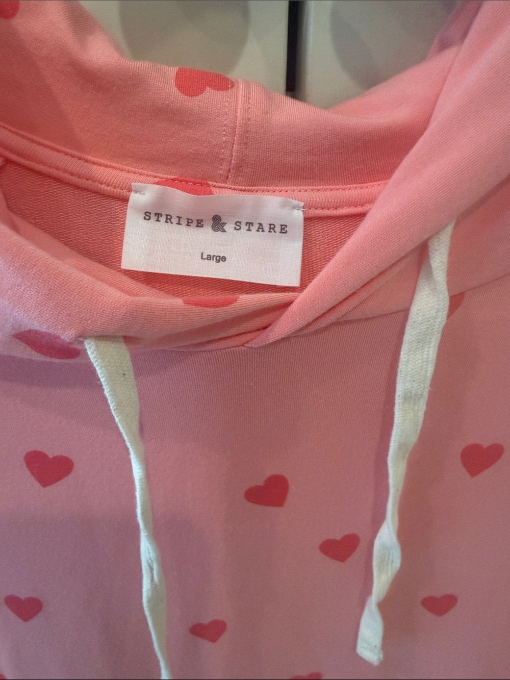 Pink Heart-Print Hooded Sweatshirt - Picture 2 of 3